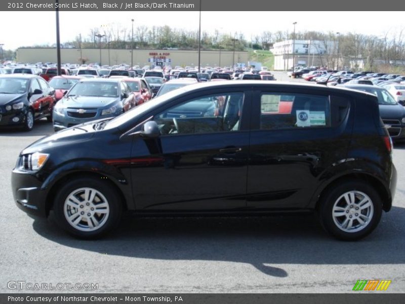 Black / Jet Black/Dark Titanium 2012 Chevrolet Sonic LS Hatch
