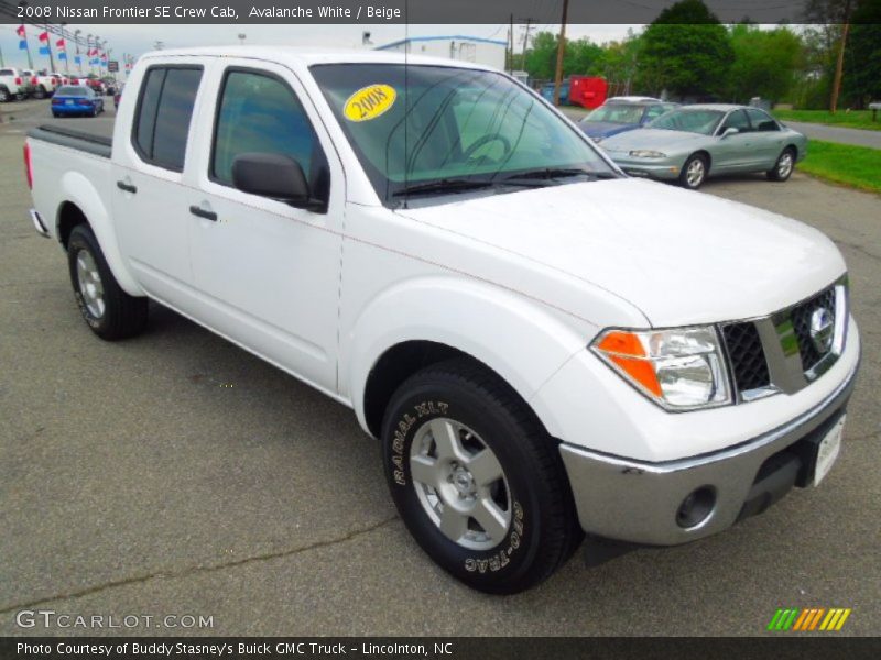 Avalanche White / Beige 2008 Nissan Frontier SE Crew Cab