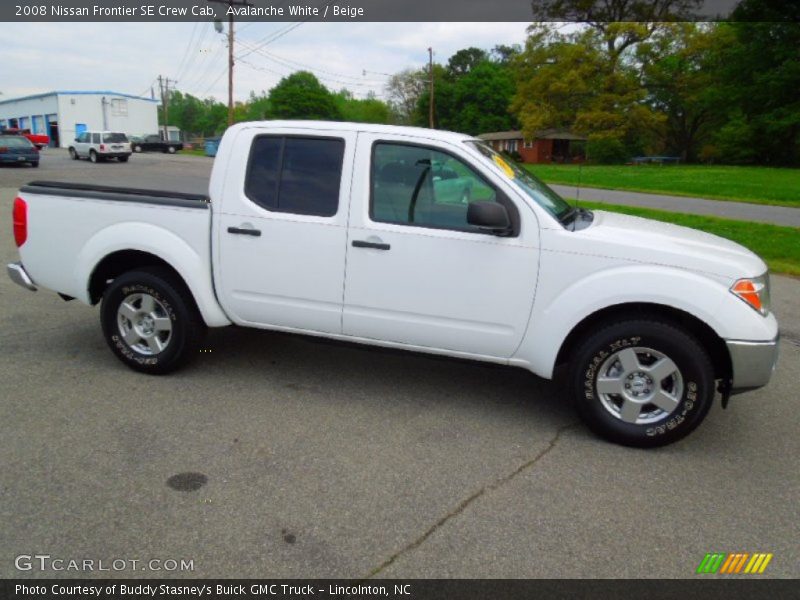 Avalanche White / Beige 2008 Nissan Frontier SE Crew Cab
