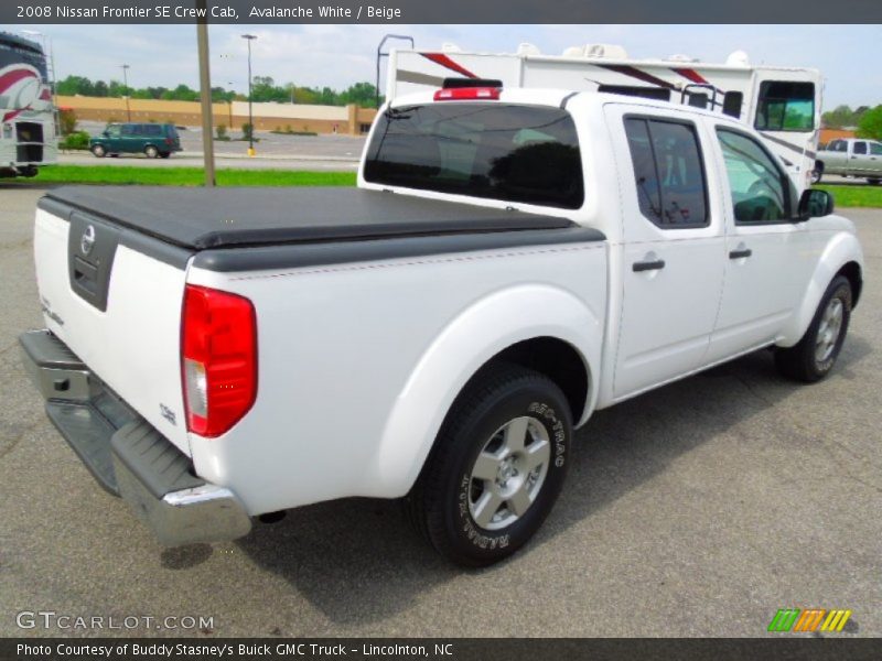 Avalanche White / Beige 2008 Nissan Frontier SE Crew Cab