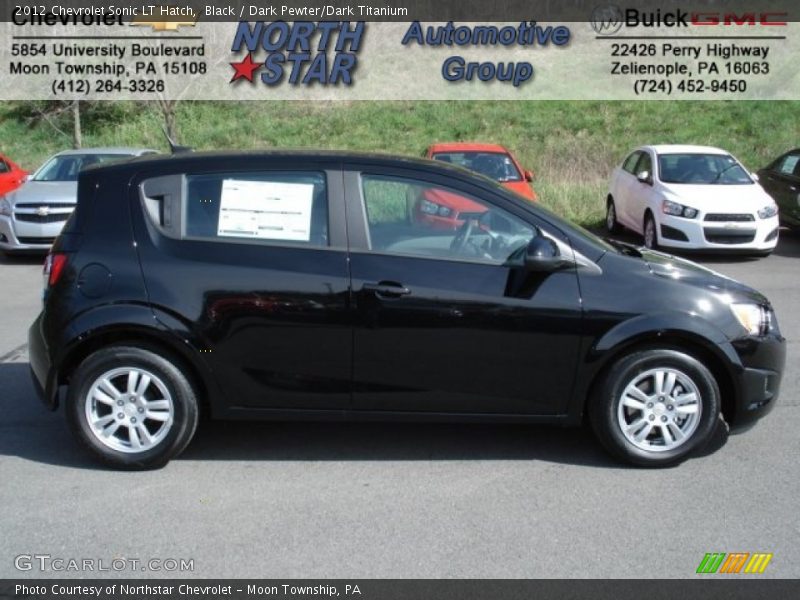 Black / Dark Pewter/Dark Titanium 2012 Chevrolet Sonic LT Hatch