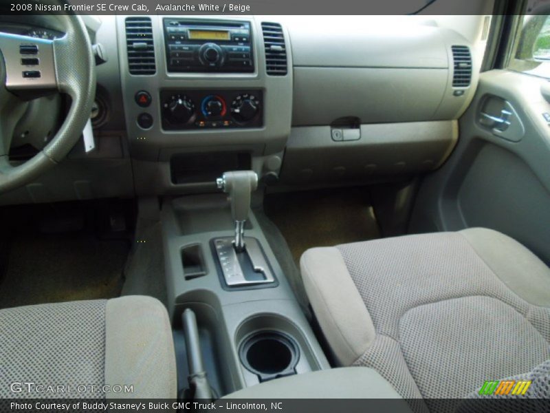 Avalanche White / Beige 2008 Nissan Frontier SE Crew Cab