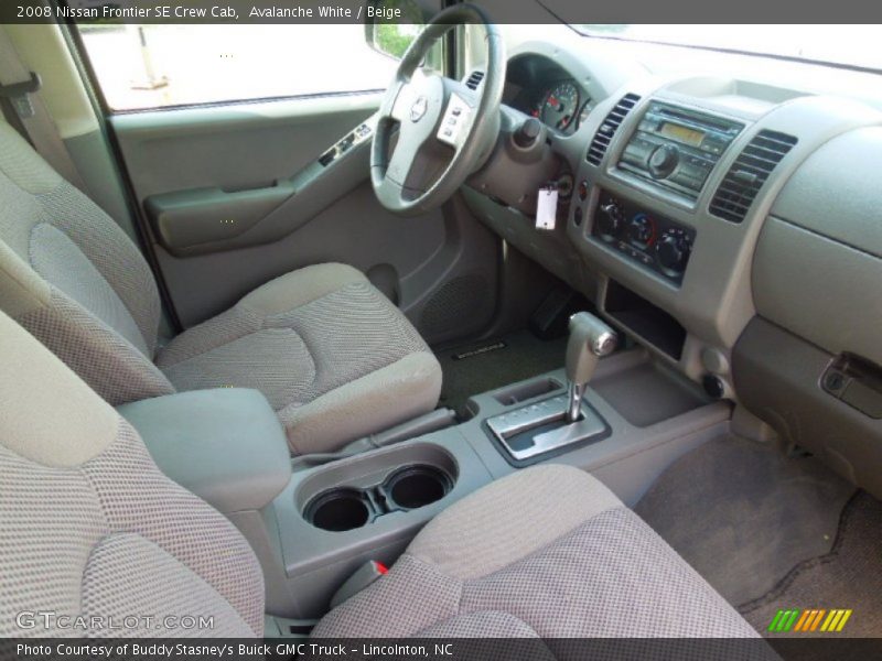 Avalanche White / Beige 2008 Nissan Frontier SE Crew Cab