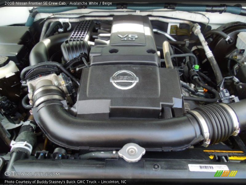 Avalanche White / Beige 2008 Nissan Frontier SE Crew Cab