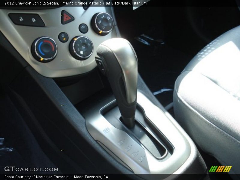 Inferno Orange Metallic / Jet Black/Dark Titanium 2012 Chevrolet Sonic LS Sedan