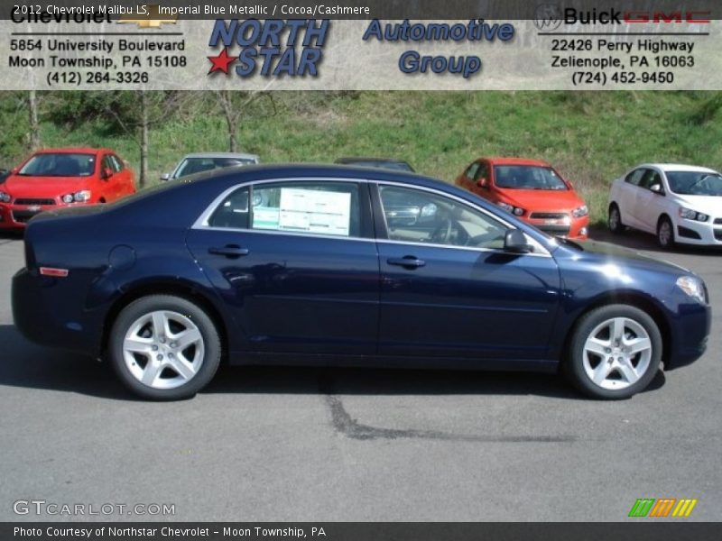 Imperial Blue Metallic / Cocoa/Cashmere 2012 Chevrolet Malibu LS