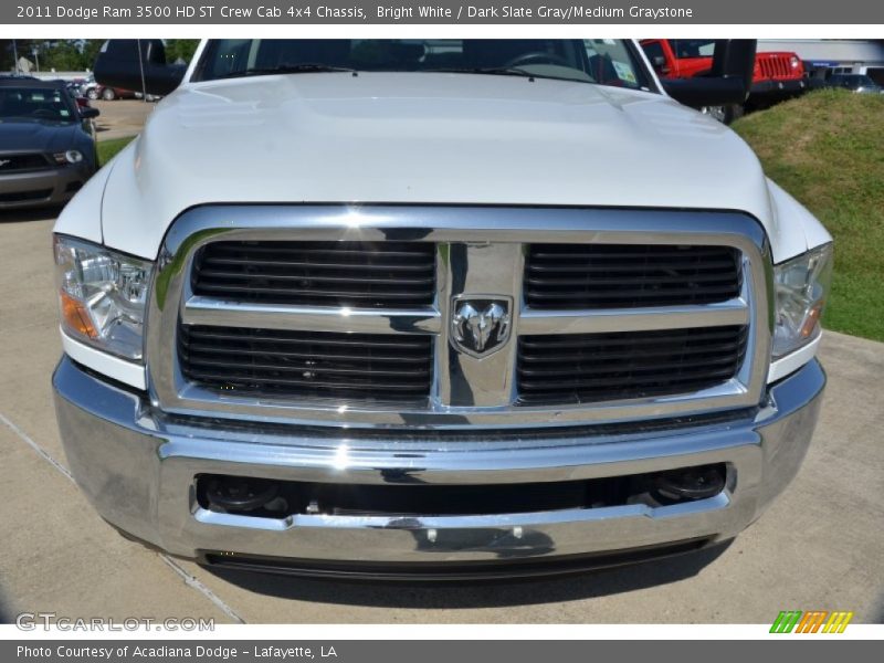 Bright White / Dark Slate Gray/Medium Graystone 2011 Dodge Ram 3500 HD ST Crew Cab 4x4 Chassis