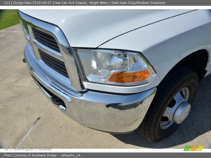 Bright White / Dark Slate Gray/Medium Graystone 2011 Dodge Ram 3500 HD ST Crew Cab 4x4 Chassis