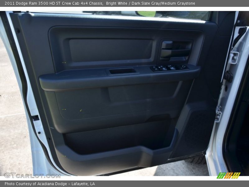 Bright White / Dark Slate Gray/Medium Graystone 2011 Dodge Ram 3500 HD ST Crew Cab 4x4 Chassis