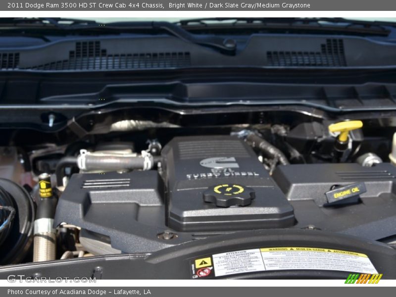 Bright White / Dark Slate Gray/Medium Graystone 2011 Dodge Ram 3500 HD ST Crew Cab 4x4 Chassis