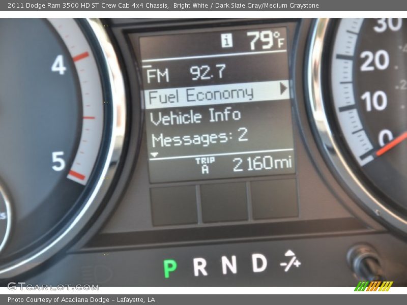 Bright White / Dark Slate Gray/Medium Graystone 2011 Dodge Ram 3500 HD ST Crew Cab 4x4 Chassis