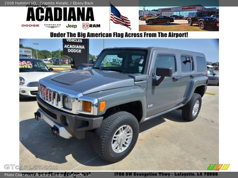 Graphite Metallic / Ebony Black 2008 Hummer H3