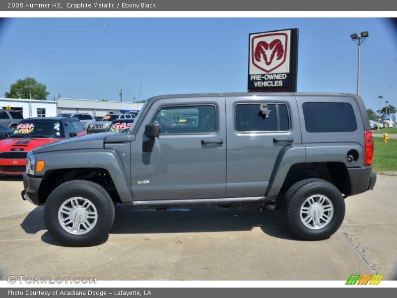 Graphite Metallic / Ebony Black 2008 Hummer H3