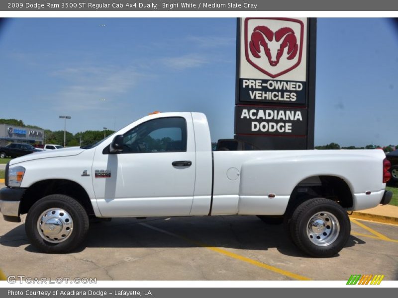 Bright White / Medium Slate Gray 2009 Dodge Ram 3500 ST Regular Cab 4x4 Dually