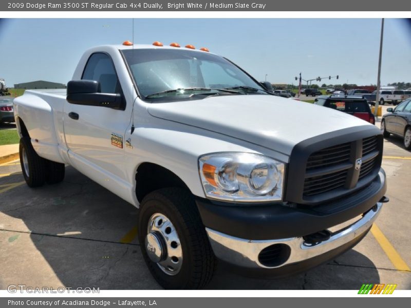 Bright White / Medium Slate Gray 2009 Dodge Ram 3500 ST Regular Cab 4x4 Dually