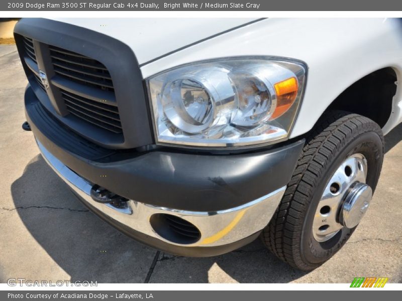 Bright White / Medium Slate Gray 2009 Dodge Ram 3500 ST Regular Cab 4x4 Dually