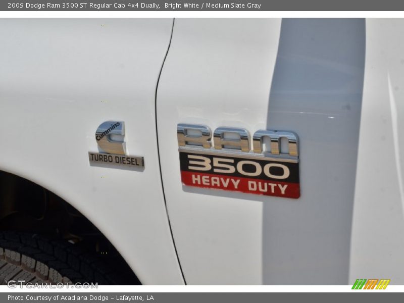 Bright White / Medium Slate Gray 2009 Dodge Ram 3500 ST Regular Cab 4x4 Dually