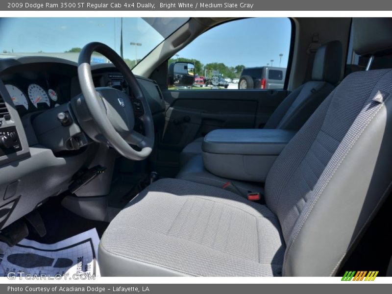 Bright White / Medium Slate Gray 2009 Dodge Ram 3500 ST Regular Cab 4x4 Dually