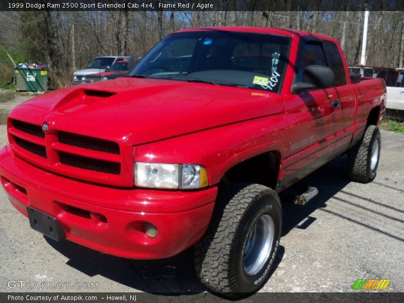 Flame Red / Agate 1999 Dodge Ram 2500 Sport Extended Cab 4x4