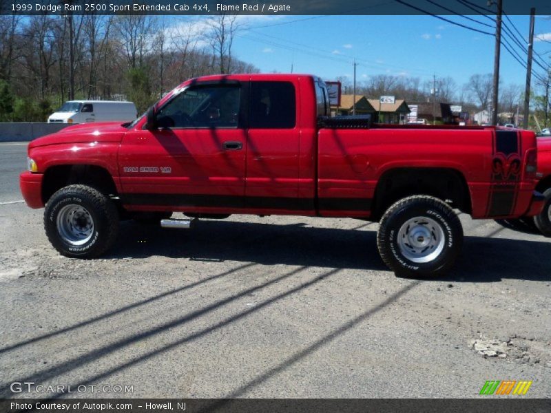 Flame Red / Agate 1999 Dodge Ram 2500 Sport Extended Cab 4x4