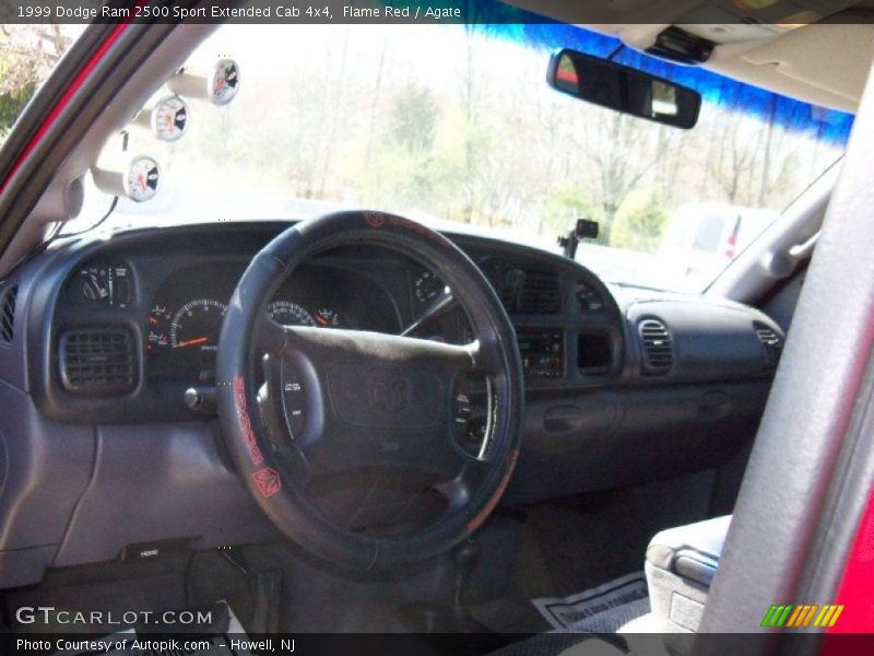 Flame Red / Agate 1999 Dodge Ram 2500 Sport Extended Cab 4x4