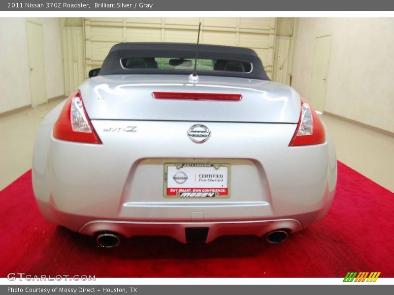 Brilliant Silver / Gray 2011 Nissan 370Z Roadster