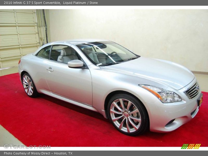Liquid Platinum / Stone 2010 Infiniti G 37 S Sport Convertible