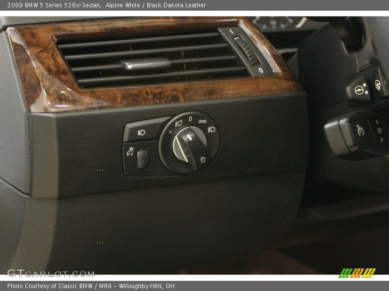 Alpine White / Black Dakota Leather 2009 BMW 5 Series 528xi Sedan