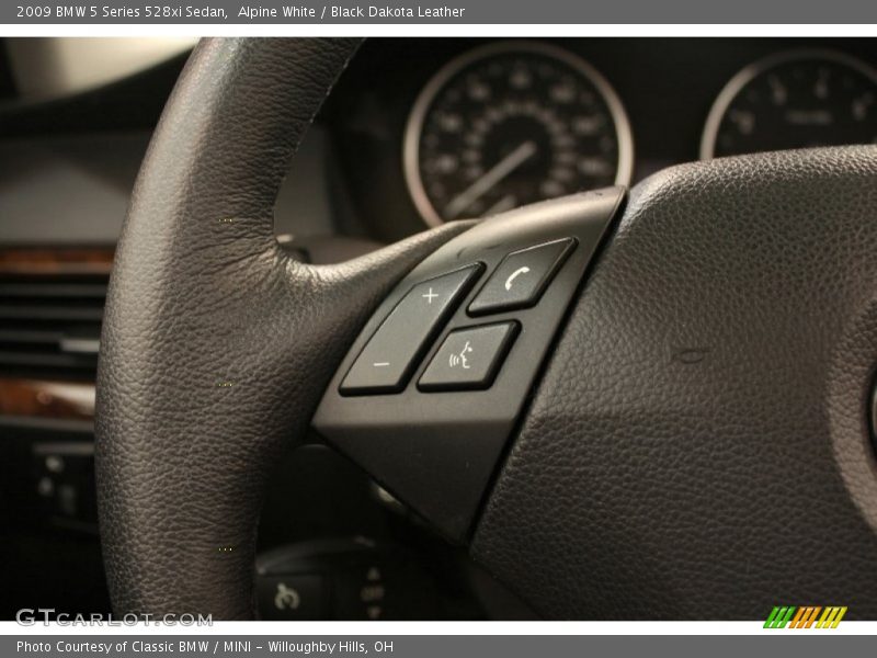 Alpine White / Black Dakota Leather 2009 BMW 5 Series 528xi Sedan