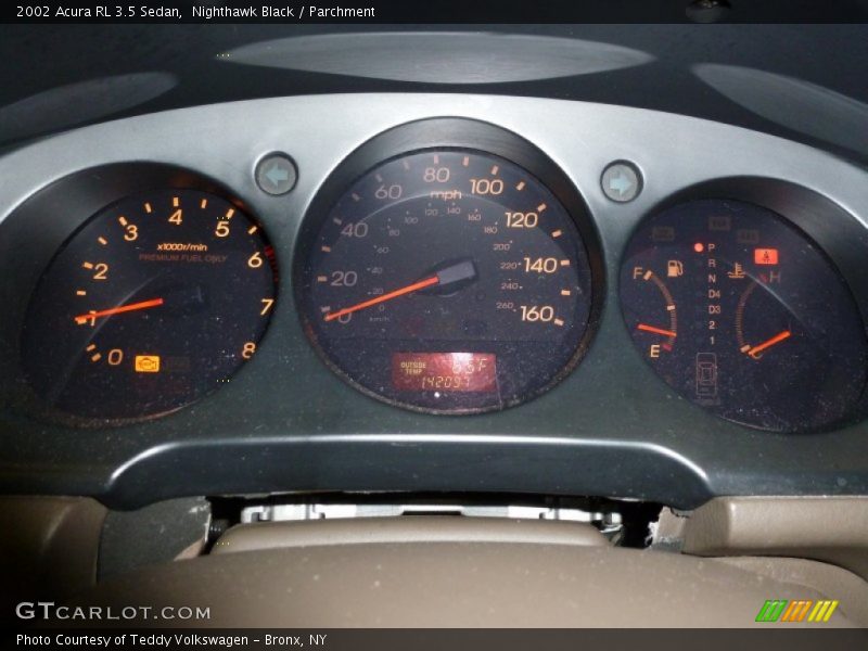 Nighthawk Black / Parchment 2002 Acura RL 3.5 Sedan