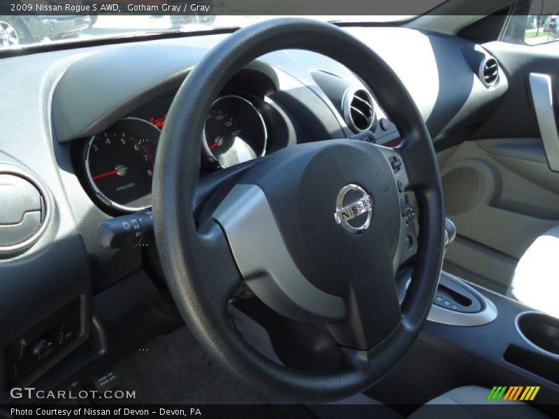 Gotham Gray / Gray 2009 Nissan Rogue S AWD