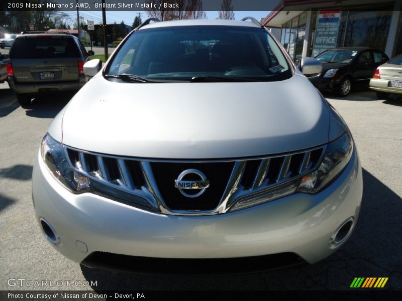 Brilliant Silver Metallic / Black 2009 Nissan Murano S AWD