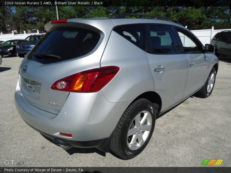 Brilliant Silver Metallic / Black 2009 Nissan Murano S AWD