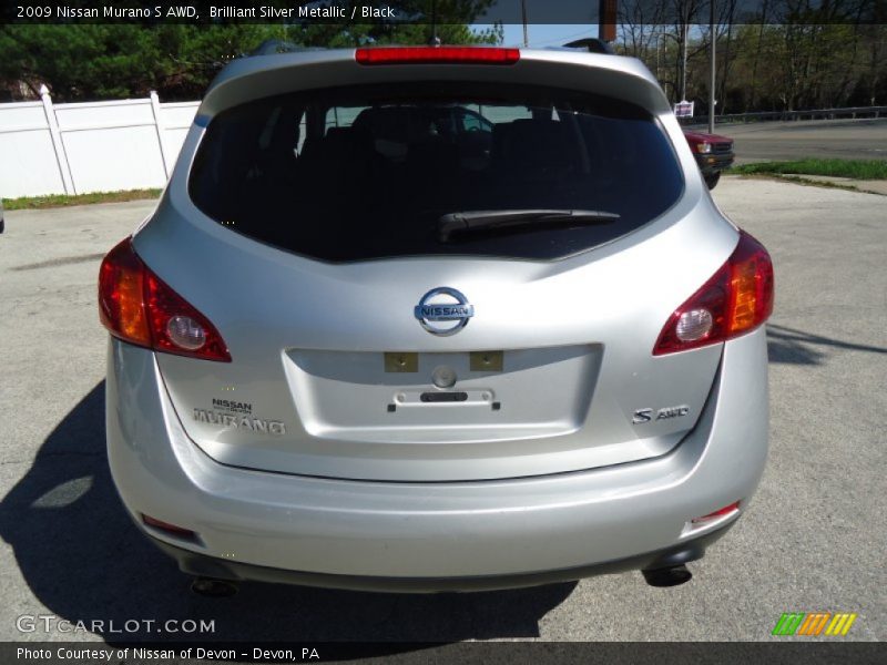 Brilliant Silver Metallic / Black 2009 Nissan Murano S AWD