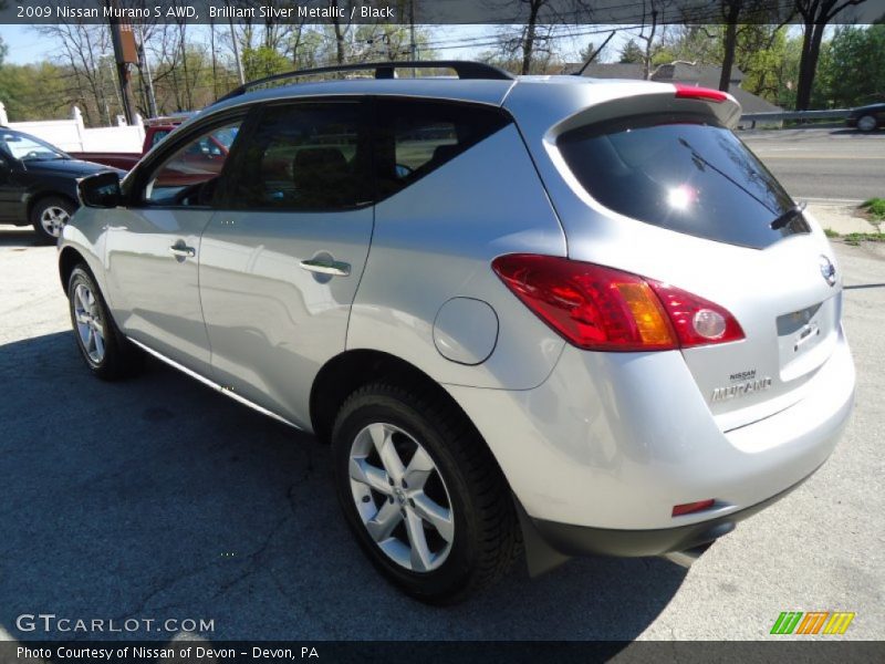Brilliant Silver Metallic / Black 2009 Nissan Murano S AWD