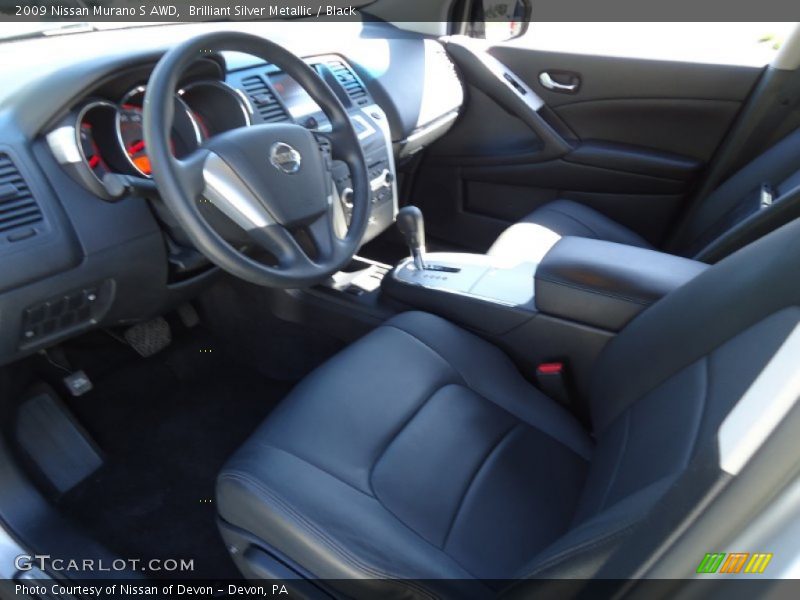 Brilliant Silver Metallic / Black 2009 Nissan Murano S AWD