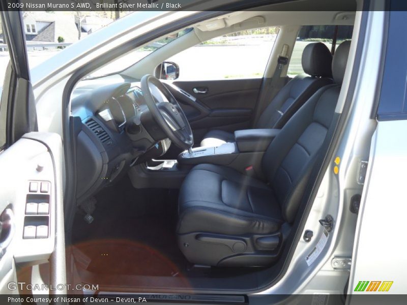 Brilliant Silver Metallic / Black 2009 Nissan Murano S AWD