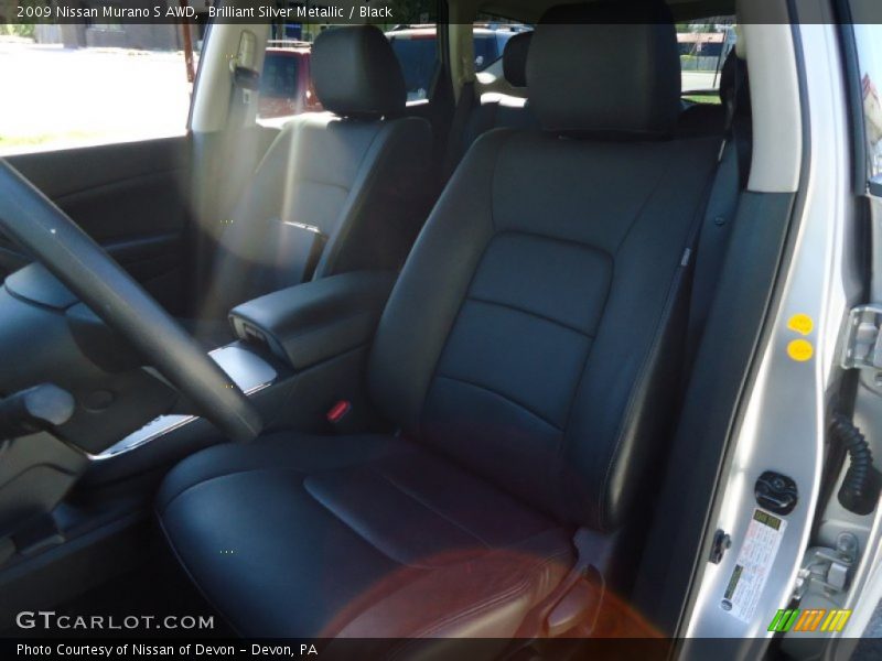 Brilliant Silver Metallic / Black 2009 Nissan Murano S AWD