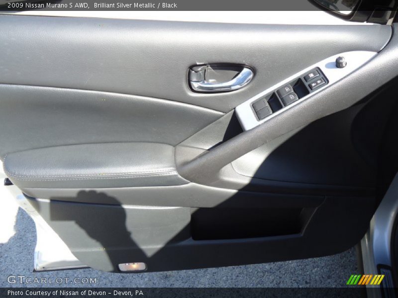 Brilliant Silver Metallic / Black 2009 Nissan Murano S AWD