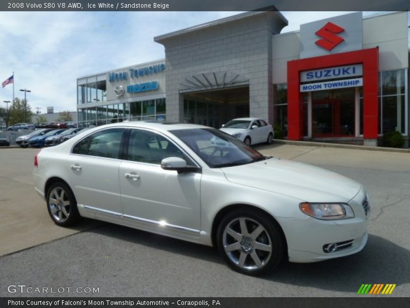 Ice White / Sandstone Beige 2008 Volvo S80 V8 AWD
