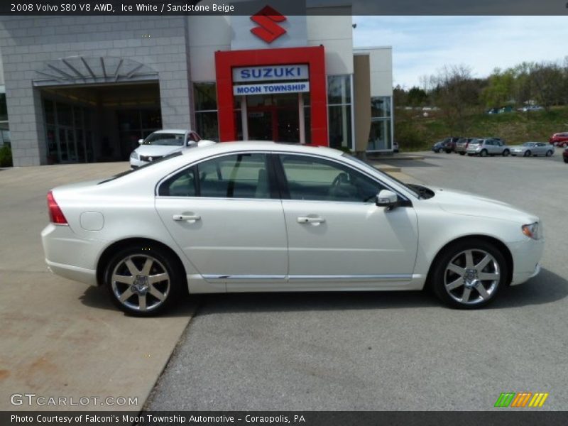 Ice White / Sandstone Beige 2008 Volvo S80 V8 AWD