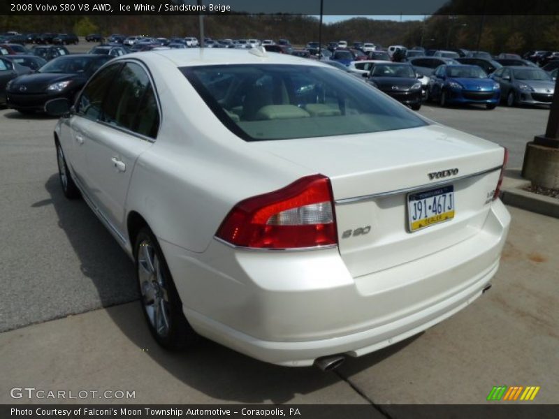 Ice White / Sandstone Beige 2008 Volvo S80 V8 AWD