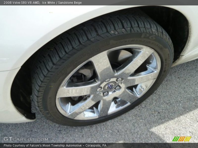 Ice White / Sandstone Beige 2008 Volvo S80 V8 AWD
