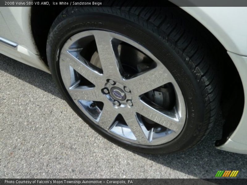 Ice White / Sandstone Beige 2008 Volvo S80 V8 AWD