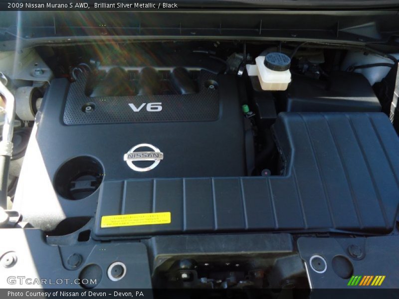Brilliant Silver Metallic / Black 2009 Nissan Murano S AWD