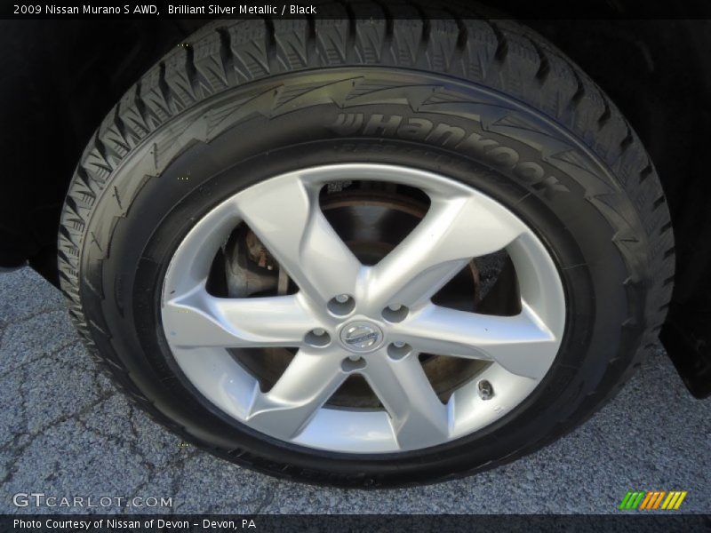 Brilliant Silver Metallic / Black 2009 Nissan Murano S AWD