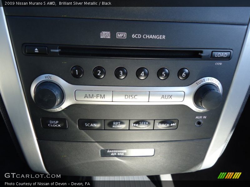 Brilliant Silver Metallic / Black 2009 Nissan Murano S AWD