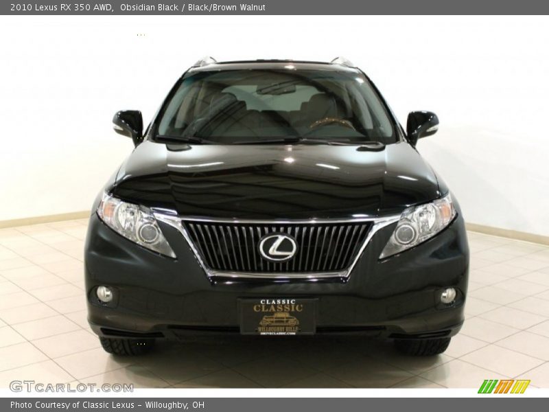 Obsidian Black / Black/Brown Walnut 2010 Lexus RX 350 AWD