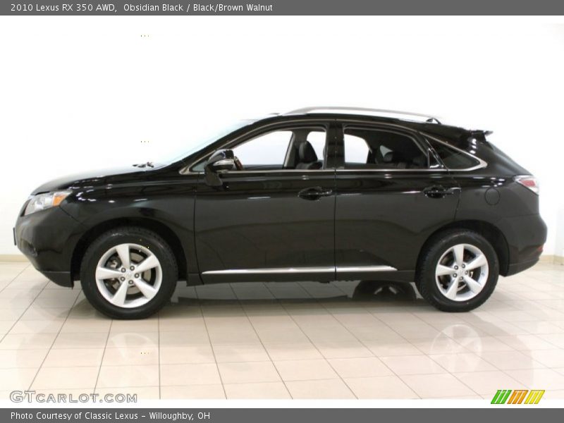 Obsidian Black / Black/Brown Walnut 2010 Lexus RX 350 AWD