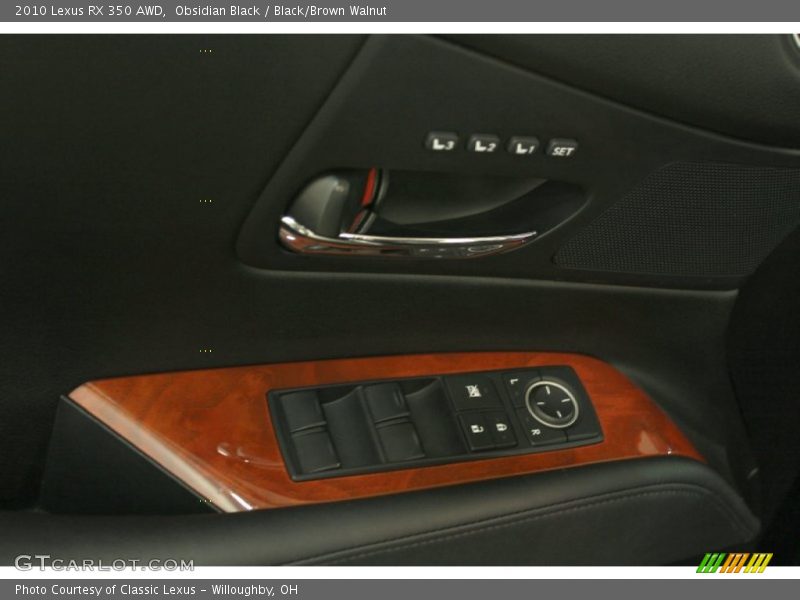 Obsidian Black / Black/Brown Walnut 2010 Lexus RX 350 AWD
